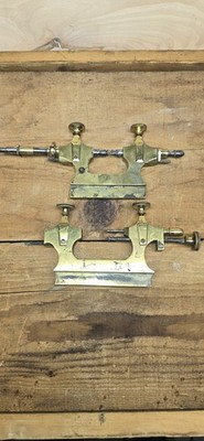 vintage brass tools are Jacot Tool Pivot Lathes used by watchmakers