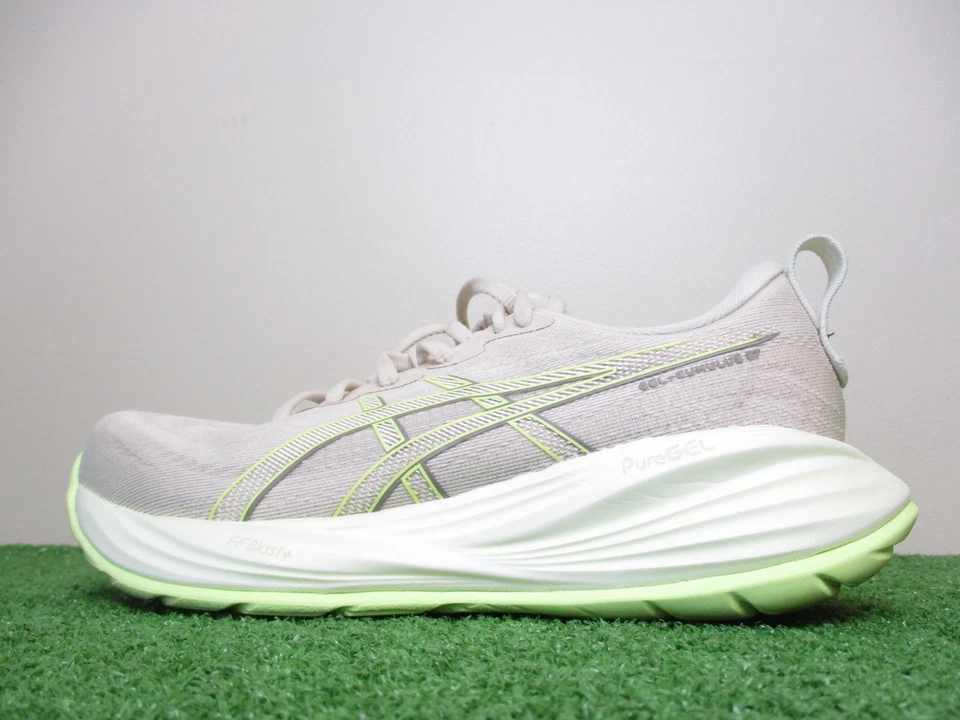 Asics Gel-Cumulus 27 Mujer Talla 8.5 Mediana B Mineral Beige Amarillo 1012b772 * Foto 3 de 4