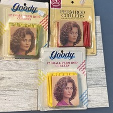 Vtg Goody Perm Rod 430/1 , 430/2 Curlers New 3 Packs 40 Total 