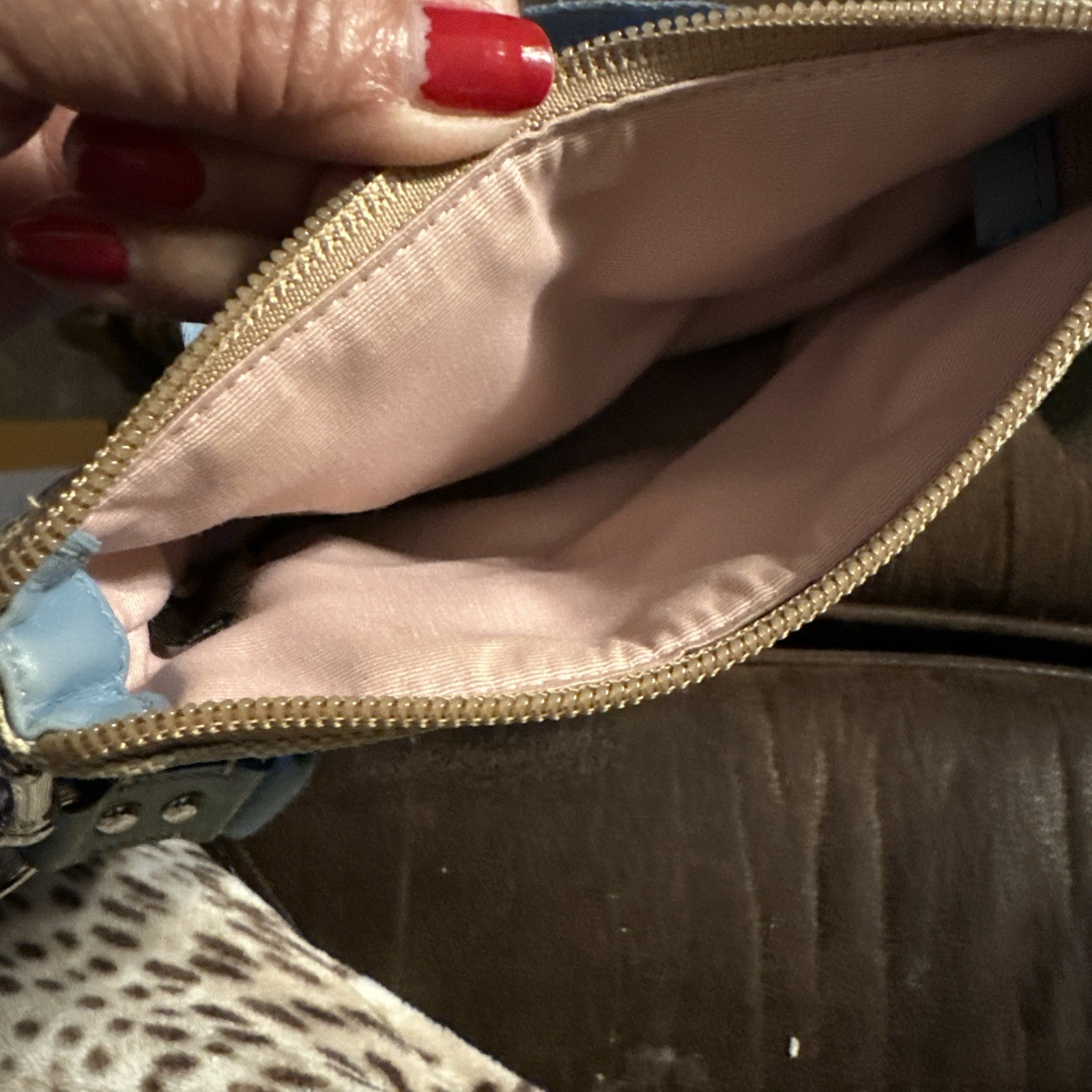 Coach Beige Blue Jacquard Hamptons Weekend Multicolor Signature  FabricCrossbody image 6