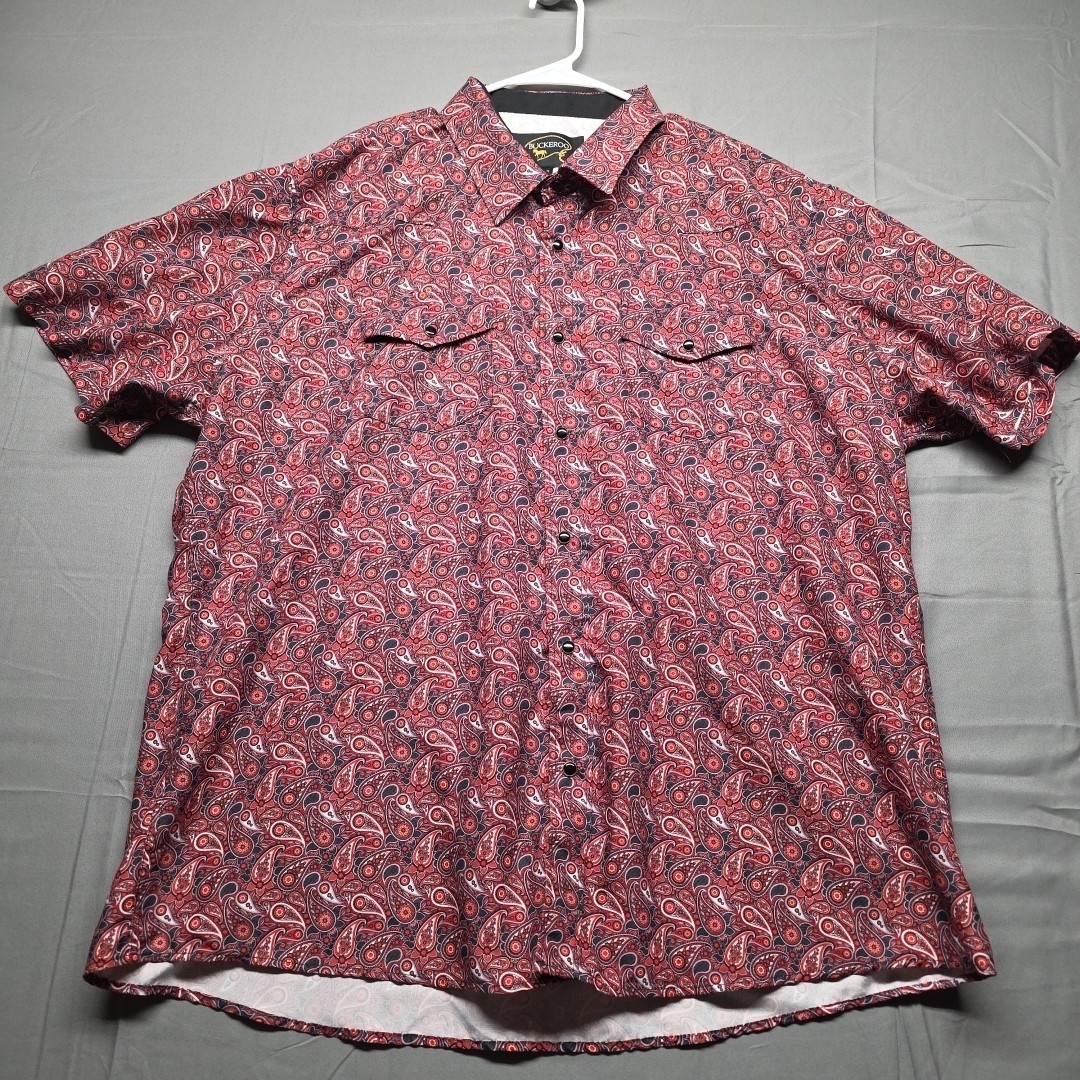 Buckeroo Snap Button Button Up Western Short Slee… - image 1