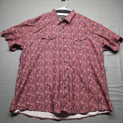 Buckeroo Snap Button Button Up Western Short Sleeve  3XL Polyester