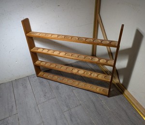 Vintage Wood Thimble Holder Display Rack Collectibles Shelf Wall Hanging B