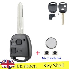 For Toyota Yaris Prado MR2 Verso Corolla 2005 - 2011 Key Fob Case 2Button TOY41