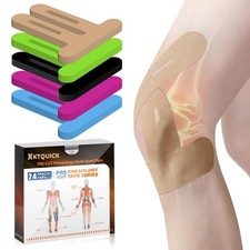 PreCut Kinesiology Tape for Knees, 24PCS Waterproof Knee Tape for Knee Pain R...