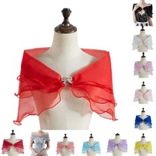 Sofisticato abito sciallato tinta unita copricostume per spalla mantello matrimonio