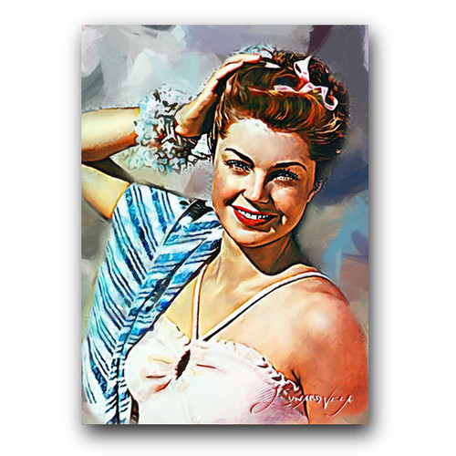 Esther Williams Art Card Limited 18/50 Edward Vela Signed (Celebrities Women)