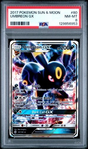 Umbreon-GX graded PSA 8 for sale on eBay