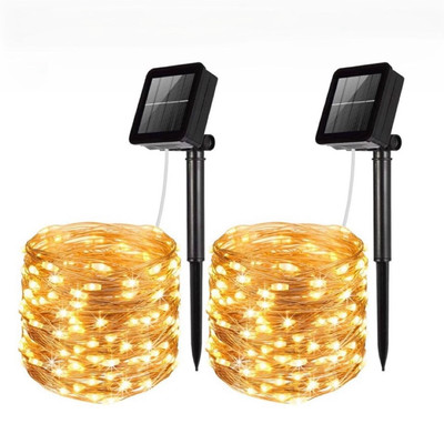 Dimunt Extra-Long LED Solar String Outdoor Lights - Pack of 2, 72Ft/200Led New
