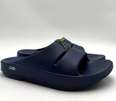 Oofos OOAHH Unisex NEW Slide Sandal Navy Multiple Sizes