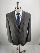 Calvin Klein Men's Gray Wool Slim Fit Blazer Jacket 40R