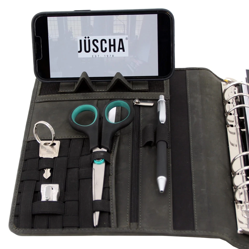 bind Systemplaner A5 Terminkalender Leder grau (15505) - Bild 3 von 3