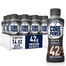 Core Power Elite High Protein Shake Chocolate 42g Bottle 14oz 12 Pack 4.48 per gallon