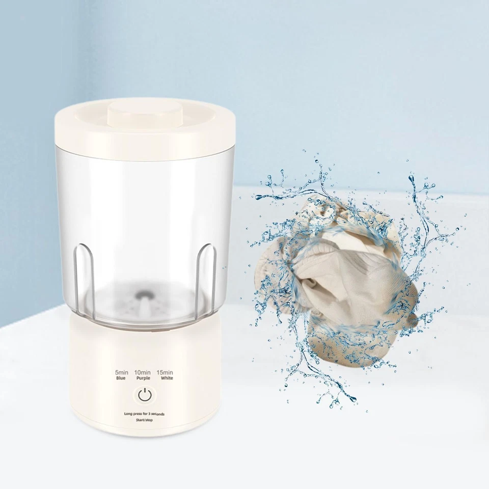 Socks Washing Machine 1.6L Capacity Mini Washer for Socks Bra Small Laundry - Image 3 of 4