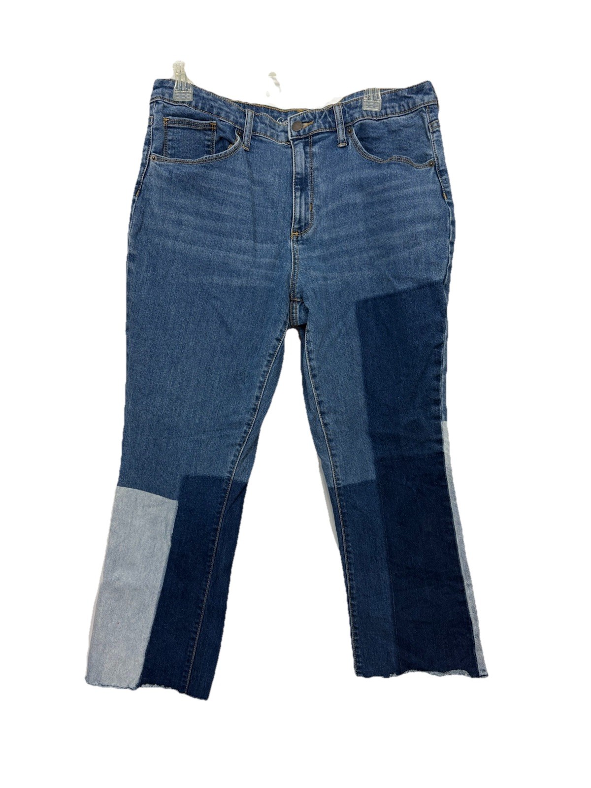 Universal Thread Jeans Patchwork 14 Frayed Kick B… - image 2