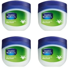 4 x Vaseline Aloe Fresh Light Hydrating BlueSeal Jelly, 3.38oz (100ml)