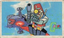 Gundam Menko Card Mobile Suit RX-78-2 Mig Fighter Jet Japanese Robot Vintage