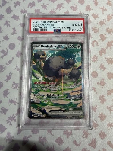 Pokémon Bouffalant ex 170/086 White Flare Special Illustration Rare PSA 10
