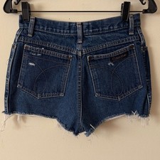 Vintage 80s Calvin Klein Denim Shorts Booty Cutoffs High Rise Made in USA sz 27