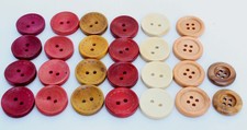 Round 2/4Hole Dyed Wooden Buttons, Sizes 18&20mm  Colours note not all identical