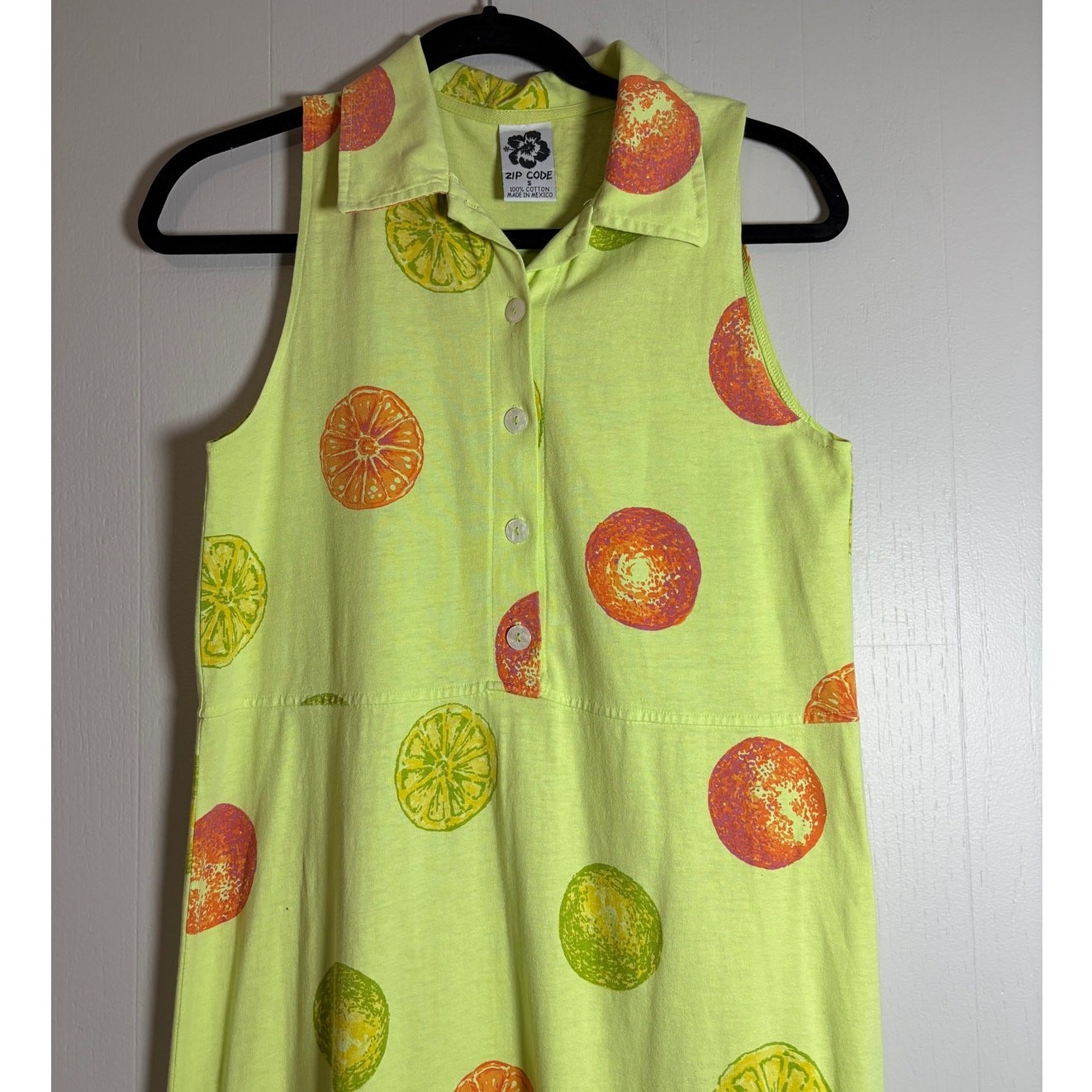 Zip Code 100% Cotton Small Sleeveless Collared Ci… - image 2