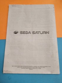 SEGA Saturn Model 2 System Console Official Authentic OEM Instruction Manual 