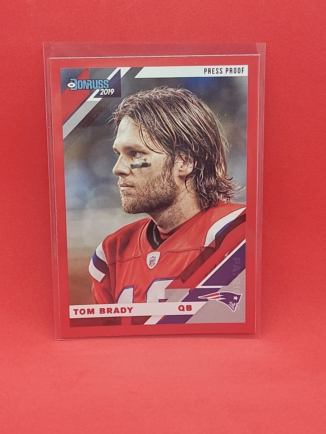 2019 Panini Donruss - Tom Brady #162 V Photo Variations Press Proof Red
