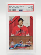 SHOHEI OHTANI 2018 TOPPS OPENING DAY ROOKIE #200 BASEBALL ANGELS PSA 10 Q1059