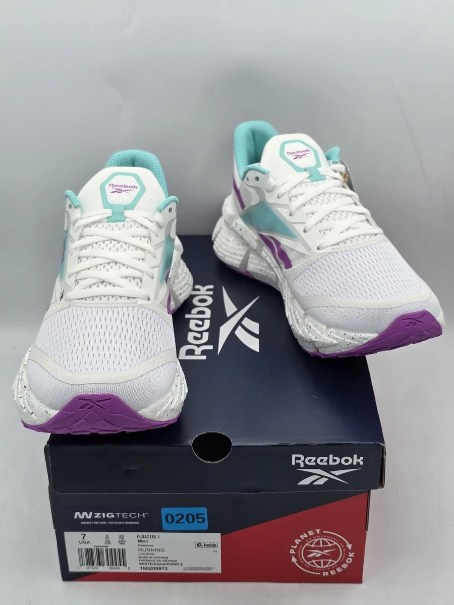 Reebok FloatZig 1 White Aqua Purple Rave for Sale  display picture 1