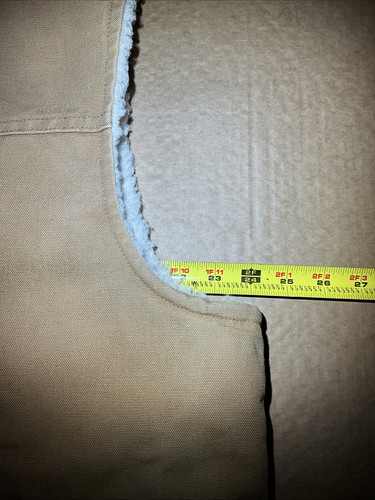 Vintage Carhartt Duck Sherpa Lined Zip Vest Made In USA Size Is A Guess XL? Read - Picture 8 of 24