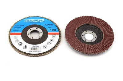 Fächerschleifscheibe 125mm K120 Aluminiumoxid Werkzeug Schleifmittel ToolTech
