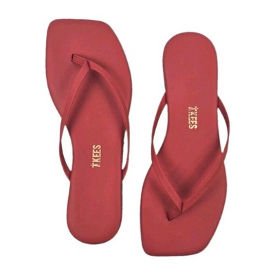 $75 TKEES Square Toe Lily | Red | Size 7 NWT Free Shipping 