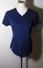 HH WORKS Blue Drop Cut Short Sleeve Scrub Top Women's Size S