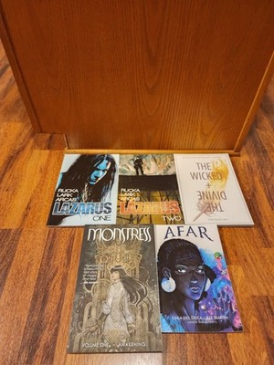 Lazarus Vol 1 & 2: Lift by Rucka, Lark, & Arcas (Image Comics Book Lot Of 5 Clea