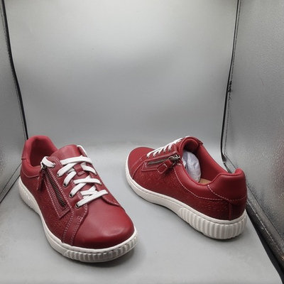 #ad Clarks Caroline Rio Sneakers Women#x27;s 6.5M Red Leather A297 $34.99