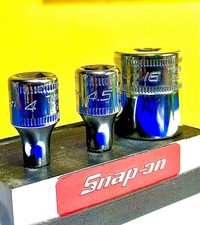 Snap On Tools New 14 Drive 3pc Metric 6pt Shallow Add On Socket Lot Set Tmm16