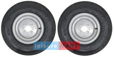 Pair of 20.5 x 8.0-10 Trailer Wheel and Tyre 4 Studs with 4 Inch PCD 10 inch Rim