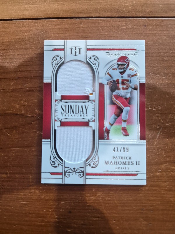 2025 Panini National Treasures Patrick Mahomes Sunday Treasures # /99 !! 🔥🔥