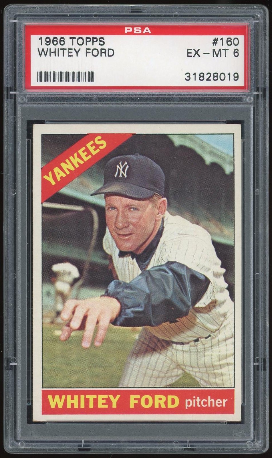 1966 Topps #160 Whitey Ford PSA 6 *8019
