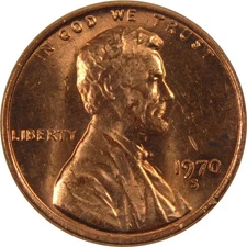 1970 S Large Date Lincoln Memorial Cent BU Uncirculated Penny 1c Coin
