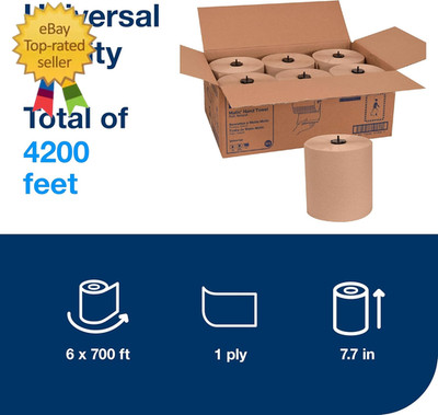 Matic Paper Hand Towel Roll Natural H1, Universal, 100% Recycled Fiber
