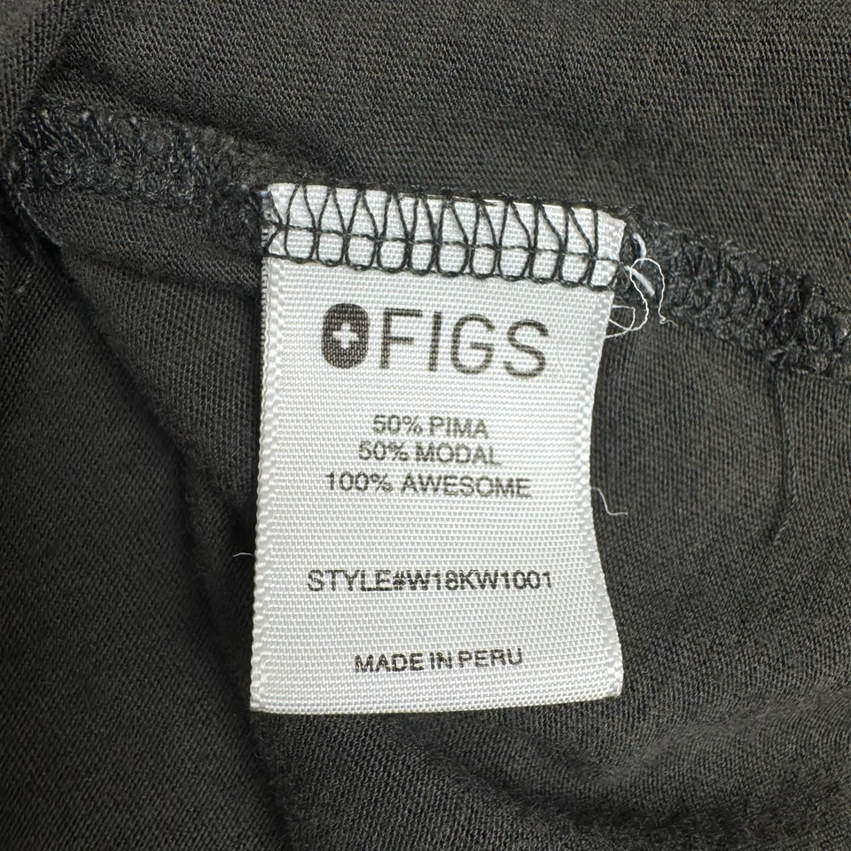 Lote de 2 camisetas FIGS Underscrub Tops negras grises para mujer XS Foto 4 de 4