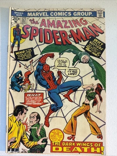 The Amazing Spider-Man #127 1st App Of 3rd Vulture Marvel 1973 VG