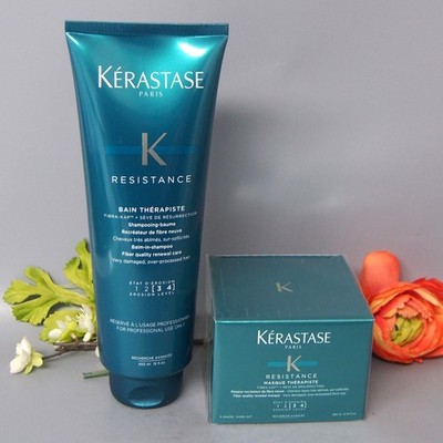DUO Kerastase Resistance Bain Therapiste 450ml & Masque Therapiste Mask 200ml
