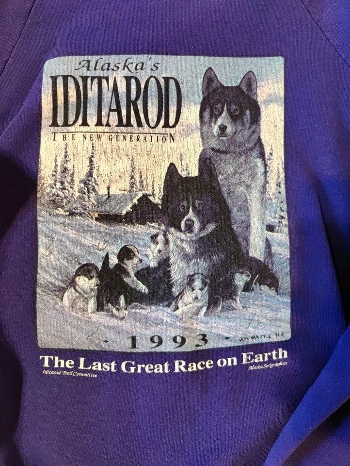 Sudadera Iditarod Púrpura Años 90 Y2K Manga Larga Niño Talla Mediana Foto 2 de 4