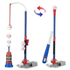 VROGTIK Adjustable T-Ball Set for Kids 3-8  Outdoor Baseball Toy with Bat, B...