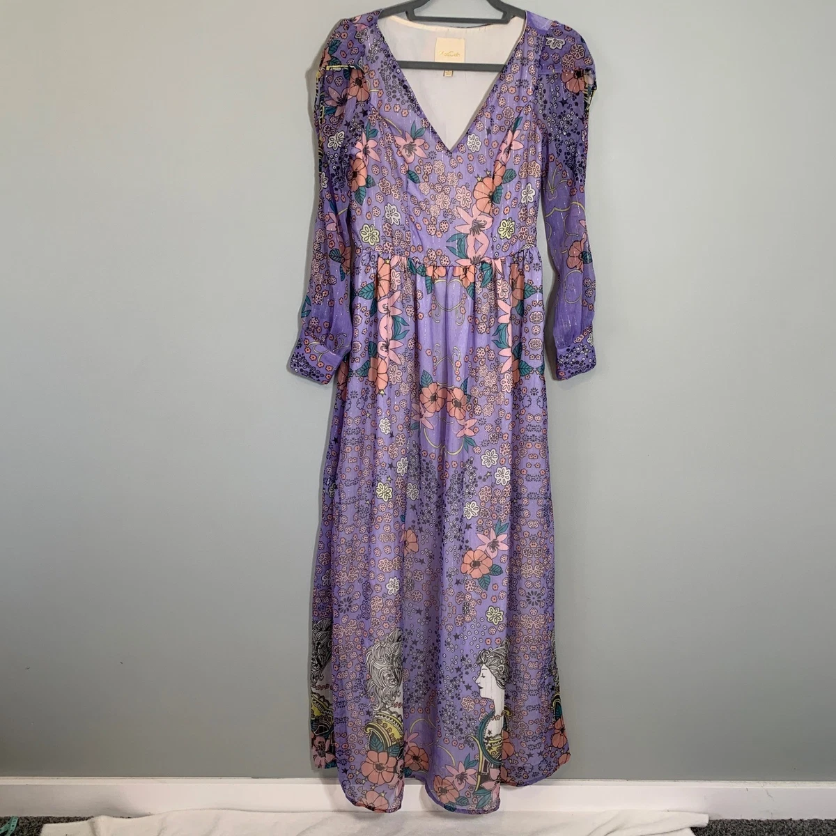 chinese dress ladies Dress Casual Maxi by Modcloth in Floral Print, Size:1X