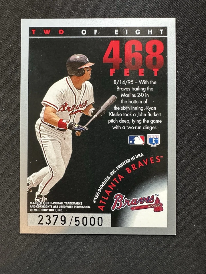 LOTE 25 CARTÕES RYAN KLESKO NOVATOS, CARTAS DA LIGA MENOR ATLANTA BRAVES + CARTÃO #'D - Imagem 3 de 3