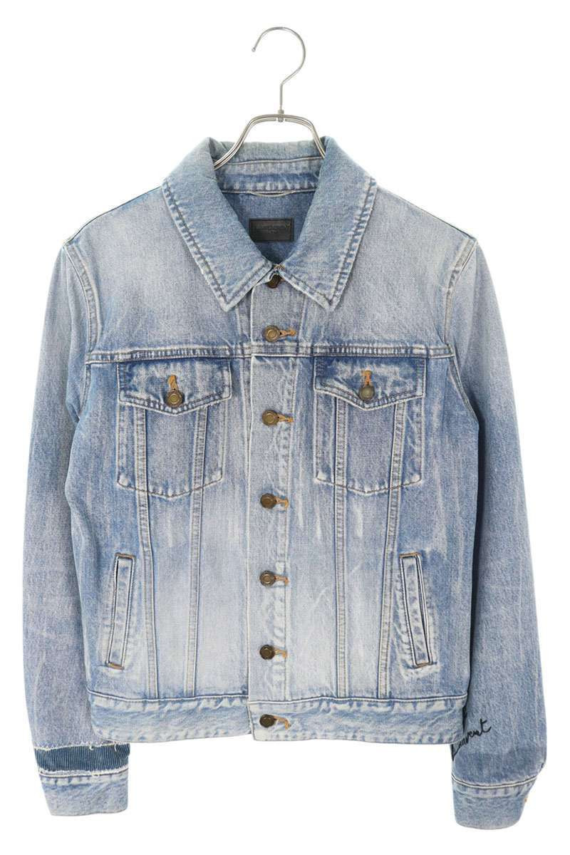 Saint Laurent Paris Size XS 483079 Y883L Washed Denim Jacket Used 