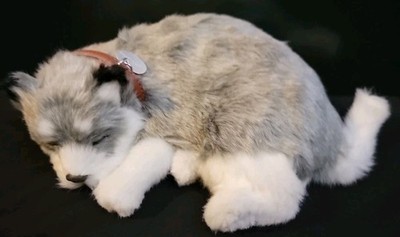 Perfect Petzzz Original Alaskan Husky dog canine sleeping plush Breathing animal